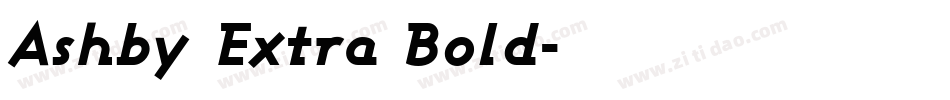 Ashby Extra Bold字体转换